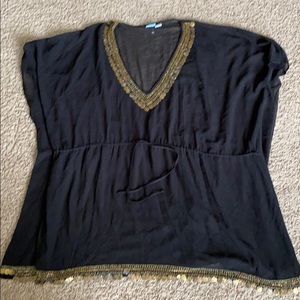Soaked sz 1x nwot Golden coin swimsuit cover up